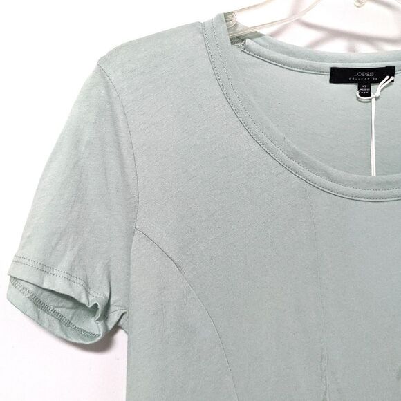 Joe's Jeans Collection Peplum Tee Dusty Blue Mint - Picture 3 of 8